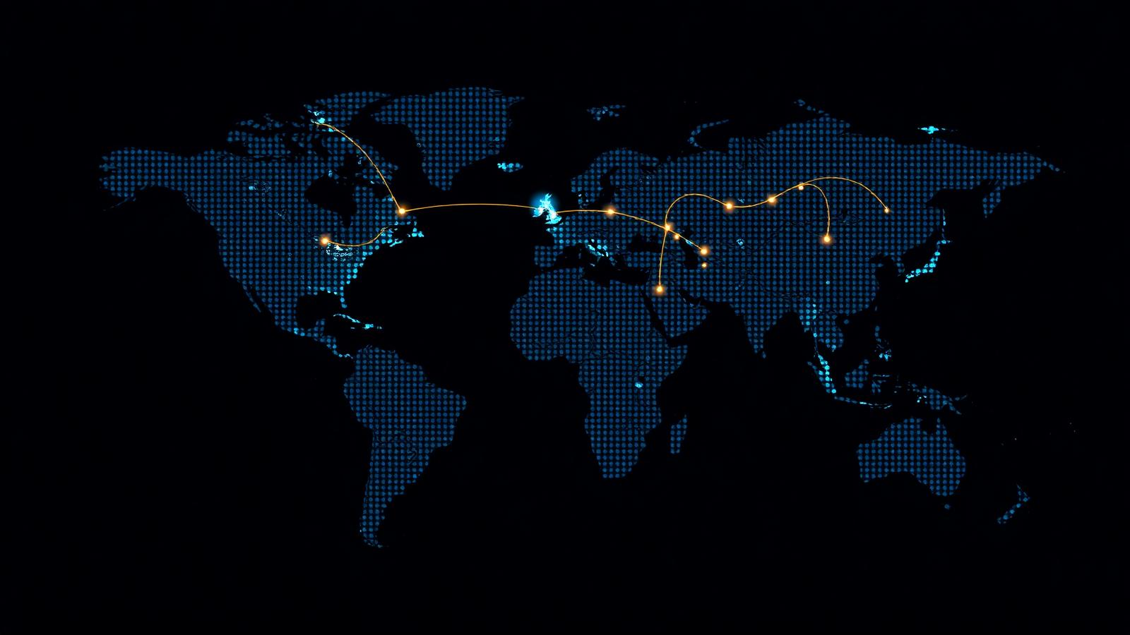 Global maritime network routes
